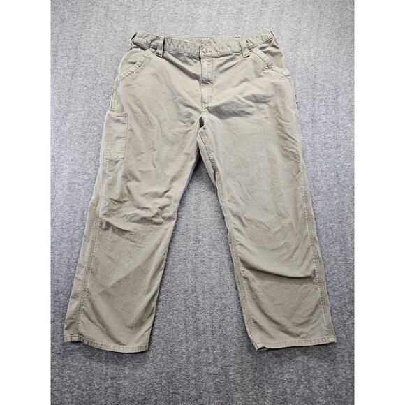 Carhartt Loose Original Fit Pants Mens 40x30 Brown B151 Canvas Carpenter Jean - Picture 1 of 11